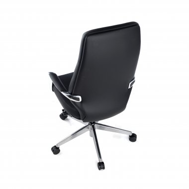 office chair black high back faux leather synthetic leather upholstered armrests 8