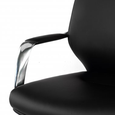 office chair black high back faux leather synthetic leather upholstered armrests 7