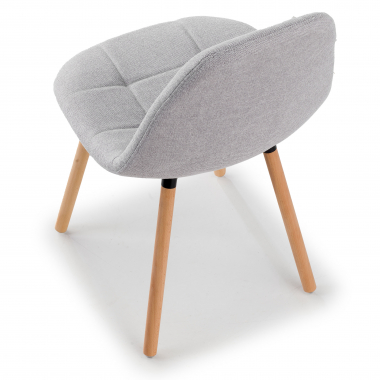 scandinavian chair gray wooden legs fabric no armrests 5