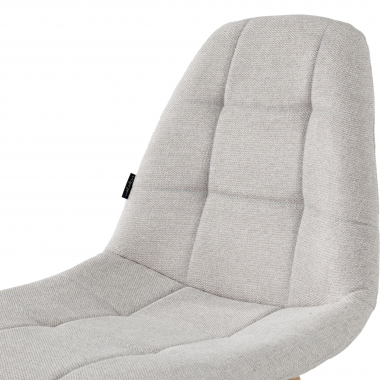 scandinavian chair gray wooden legs fabric no armrests 7
