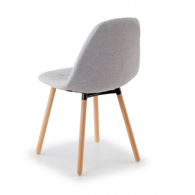 scandinavian chair gray wooden legs fabric no armrests 8