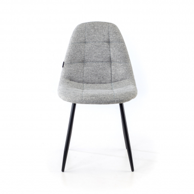 scandinavian chair gray metal legs fabric no armrests 4
