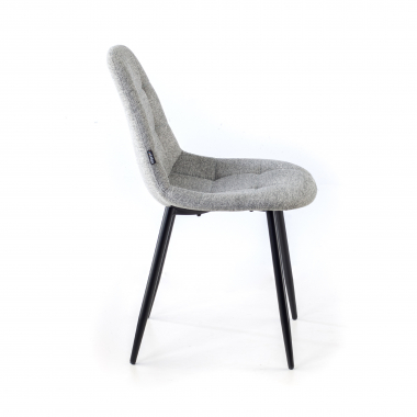 scandinavian chair gray metal legs fabric no armrests 6