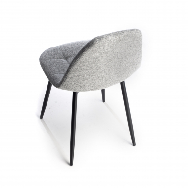 scandinavian chair gray metal legs fabric no armrests 8