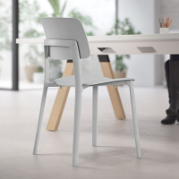 Visitor chair Etna, minimalist design, stackable