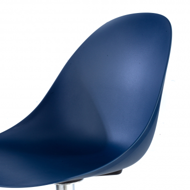 meeting room chair blue with casters plastic no armrests 9