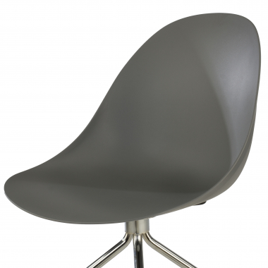 meeting room chair gray with casters plastic no armrests 8