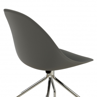 meeting room chair gray with casters plastic no armrests 9