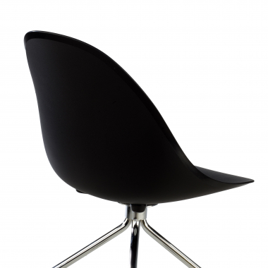 meeting room chair black with casters plastic no armrests 9
