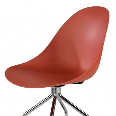 meeting room chair red with casters plastic no armrests 8