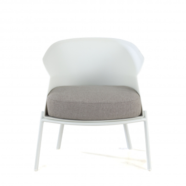 waiting room chair white wooden legs fabric no armrests 3