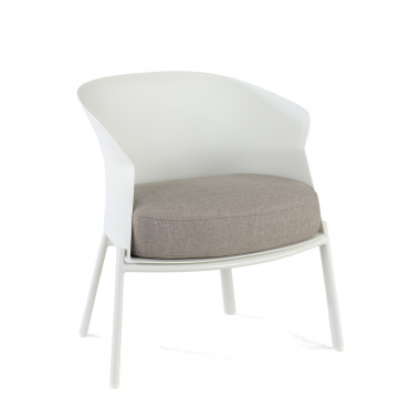 waiting room chair white wooden legs fabric no armrests 1