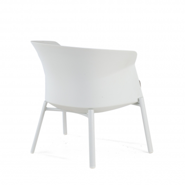 waiting room chair white wooden legs fabric no armrests 5