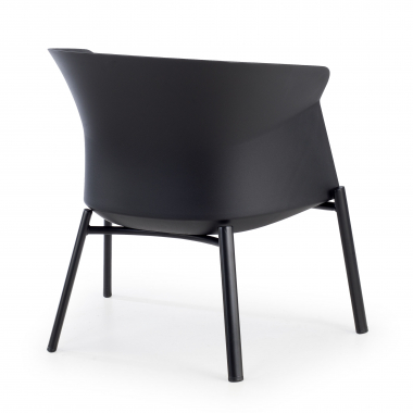 waiting room chair black wooden legs fabric no armrests 5