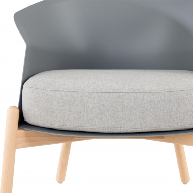 waiting room chair gray metal legs fabric no armrests 7
