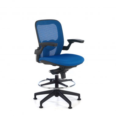office stool blue office stool mesh fixed armrests 5