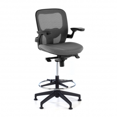 office stool gray office stool mesh fixed armrests 1