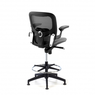 office stool gray office stool mesh fixed armrests 7