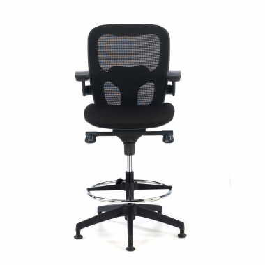 office stool black office stool mesh fixed armrests 3
