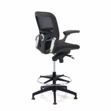 office stool black office stool mesh fixed armrests 6