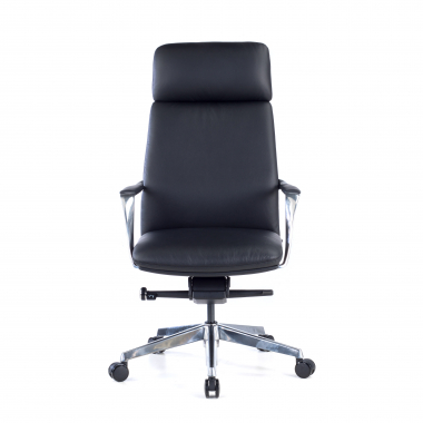 office chair black prestige natural skin upholstered armrests 3