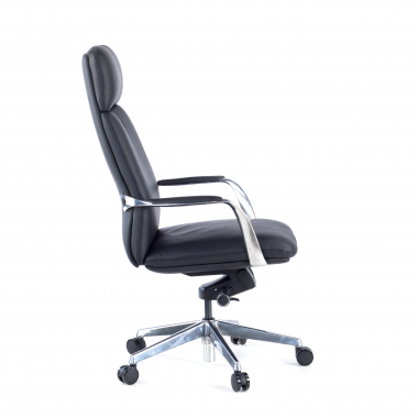 office chair black prestige natural skin upholstered armrests 4