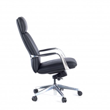 office chair black prestige natural skin upholstered armrests 6