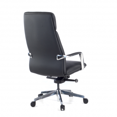 office chair black prestige natural skin upholstered armrests 7