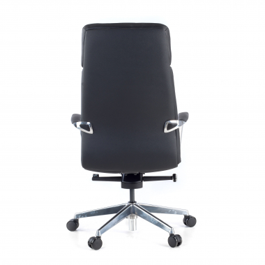 office chair black prestige natural skin upholstered armrests 9