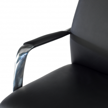 office chair black prestige natural skin upholstered armrests 5