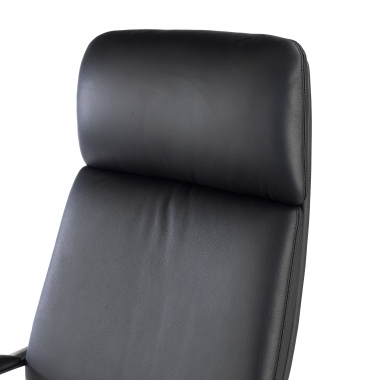 office chair black prestige natural skin upholstered armrests 10