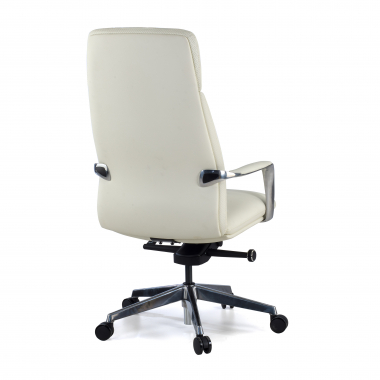 office chair white prestige natural skin upholstered armrests 7