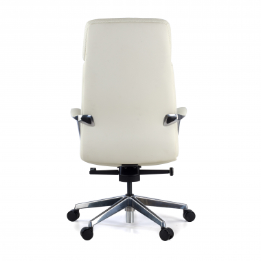 office chair white prestige natural skin upholstered armrests 9
