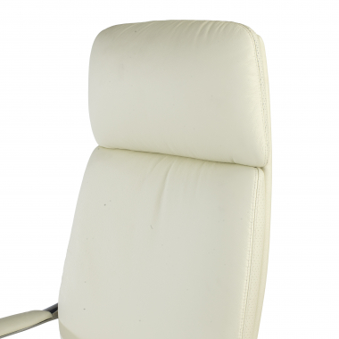 office chair white prestige natural skin upholstered armrests 10