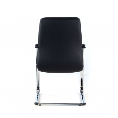visitor chair black prestige natural skin upholstered armrests 9
