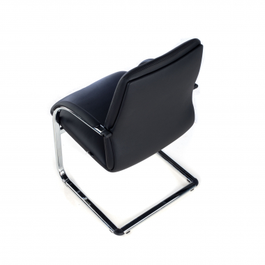 visitor chair black prestige natural skin upholstered armrests 7