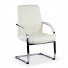 Prestige office chair, sled base, genuine leather