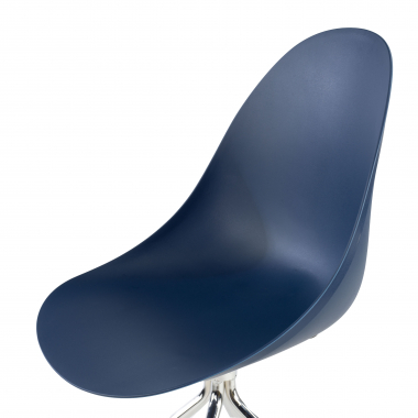 meeting room chair blue pyramid base plastic no armrests 5