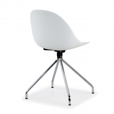 meeting room chair white pyramid base plastic no armrests 6