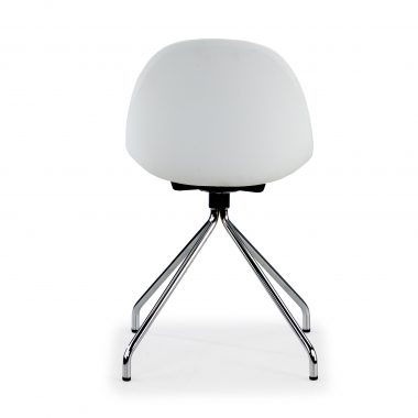 meeting room chair white pyramid base plastic no armrests 8