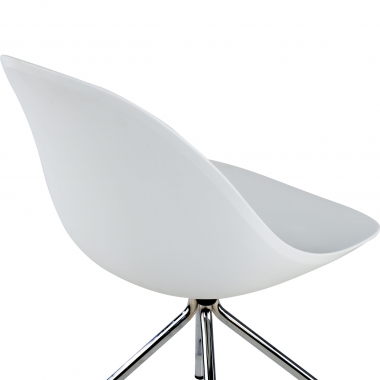 meeting room chair white pyramid base plastic no armrests 5