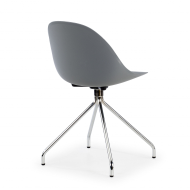 meeting room chair gray pyramid base plastic no armrests 7