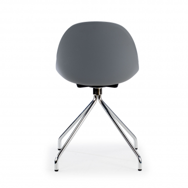 meeting room chair gray pyramid base plastic no armrests 8