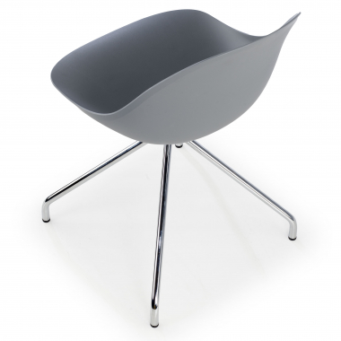 meeting room chair gray pyramid base plastic no armrests 6