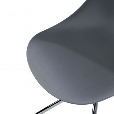 meeting room chair gray pyramid base plastic no armrests 5
