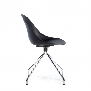 meeting room chair black pyramid base plastic no armrests 4