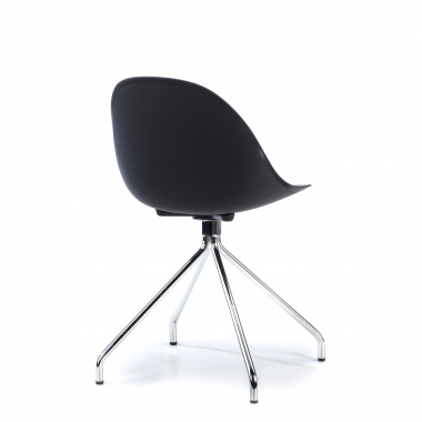 meeting room chair black pyramid base plastic no armrests 6