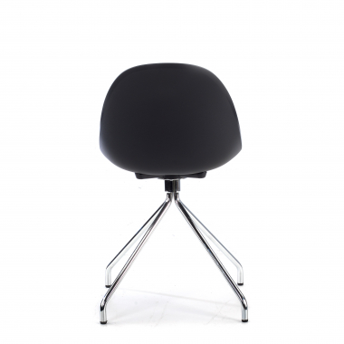 meeting room chair black pyramid base plastic no armrests 8