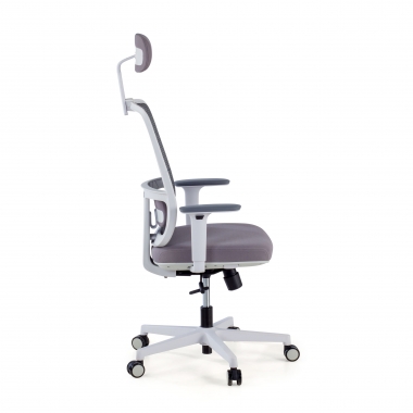office chair white grey kaito mesh movable armrests headrest 4