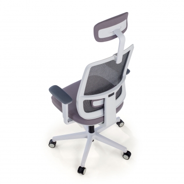 office chair white grey kaito mesh movable armrests headrest 8